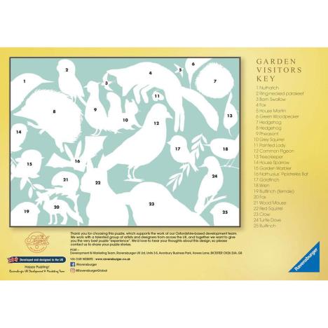 Garden Visitors 500pc Jigsaw Puzzle Extra Image 2